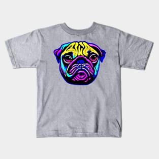 Brightly Colored Pug Street Art - Boost Your Style and Brighten Your Day - Unique and Eye-catching Design for Dog Lovers Kids T-Shirt